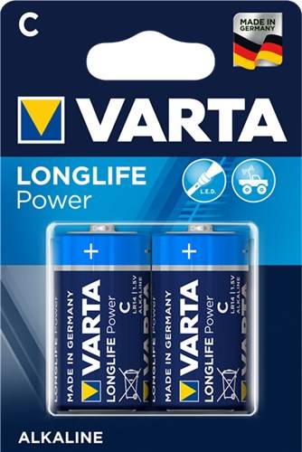 10X Varta 46824 Longlife Power LR14/C (Baby) (4914), 2 Stk. Blister - Alkali-Mangan Batterie (Alkaline), 1,5 V