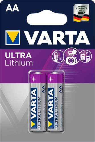 10X Varta 62267 Ultra Lithium FR6/AA (Mignon) (6106), 2 Stk. Blister - Lithium Batterie, 1,5 V