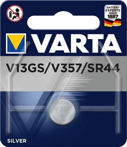 100X Varta 38494 Professional Electronics SR44 (V13GS/357), 1 Stk. Blister - Silberoxid-Zink-Knopfzelle, 1,55 V Uhrenbatterie