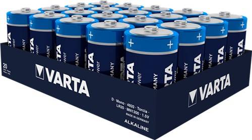 100X Varta 45147 Longlife Power LR20/D (Mono) (4920), 1 Stk. unverpackt - Alkali-Mangan Batterie (Alkaline), 1,5 V