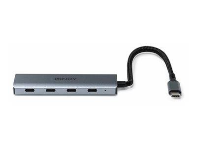 LINDY 4 Port USB 3.2 Gen 2 Typ C Hub Multimedia-Technik HUBs
