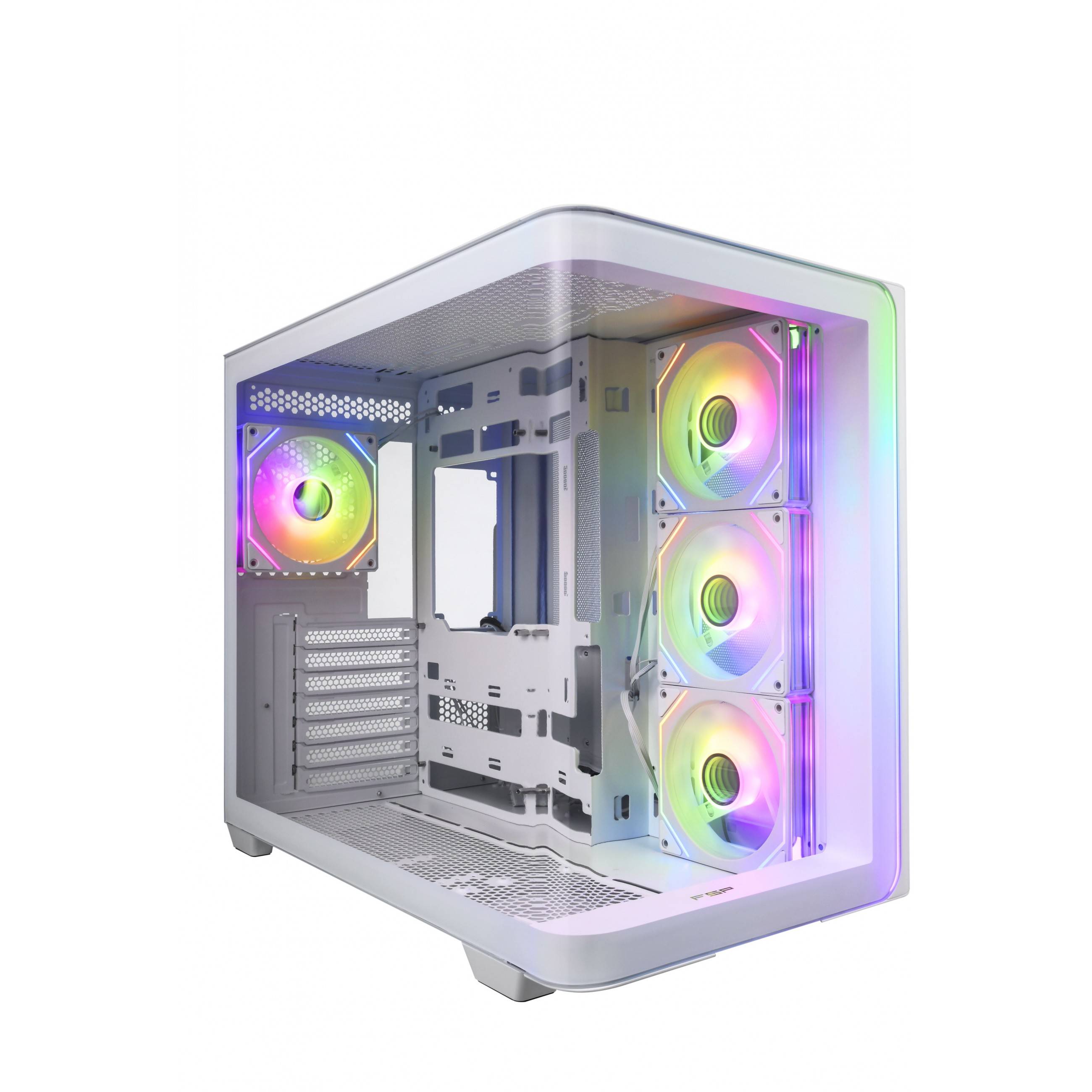 Midi FSP M580-WA ARGB TG White Eingabe / Ausgabe Webcams