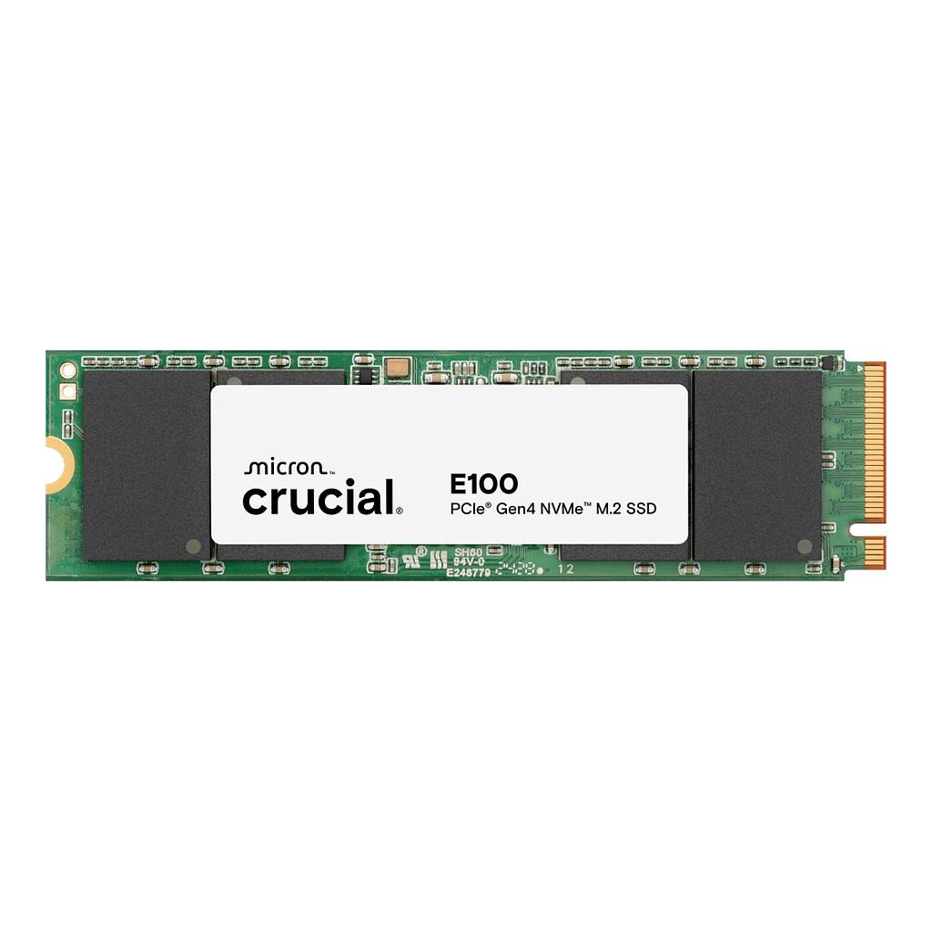 SSD mit der Bezeichnung „Micron Crucial E100 PCIe Gen4 NVMe M.2