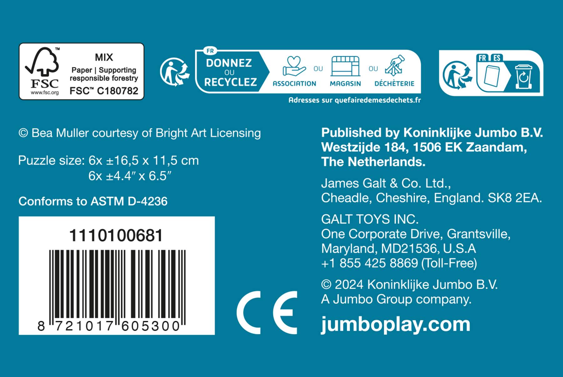 Pieceful mind, Ein stück Natur, 6x 54 Teile Puzzle