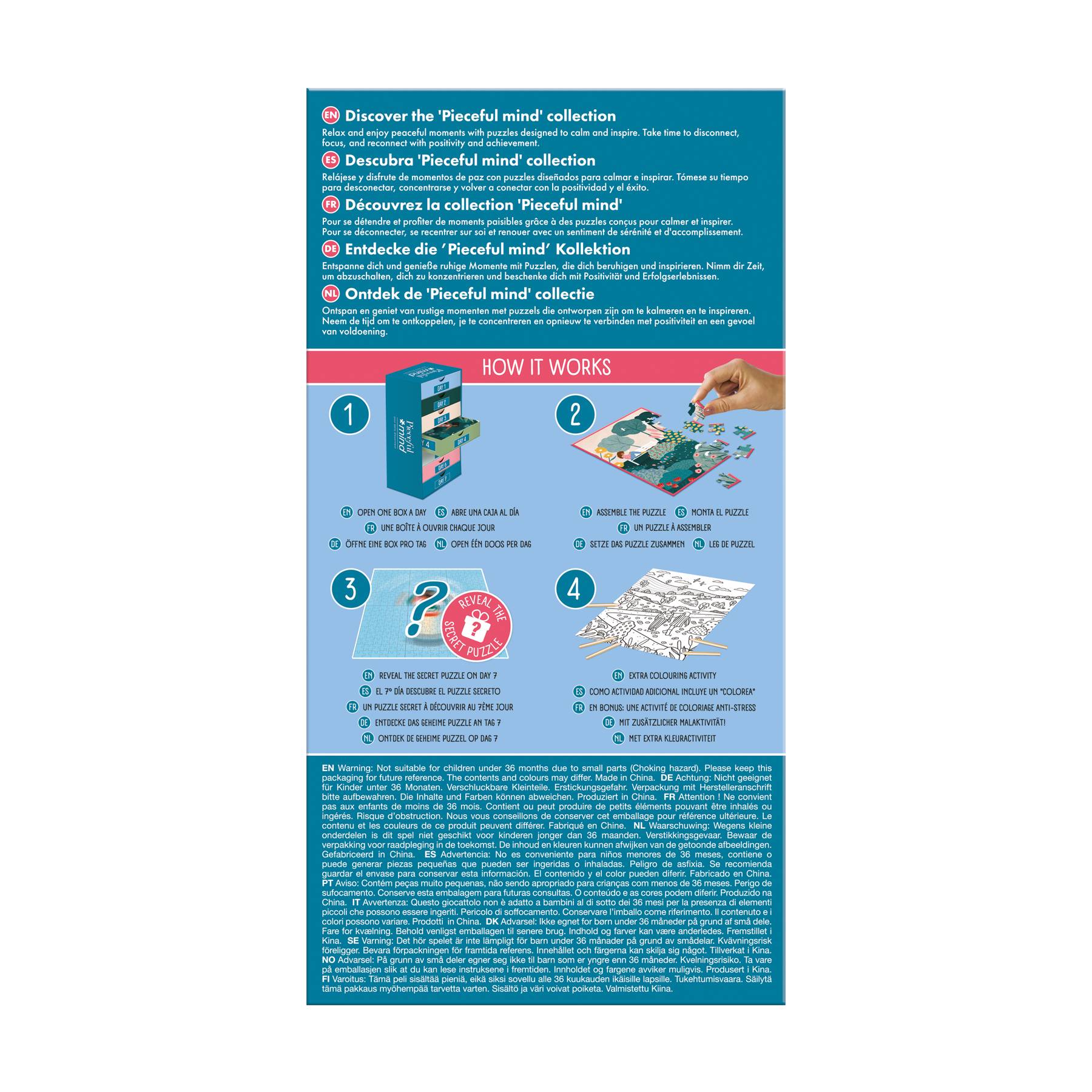 Pieceful Mind, Ein Stück Natur, 6 Puzzles mit je 54 Teile