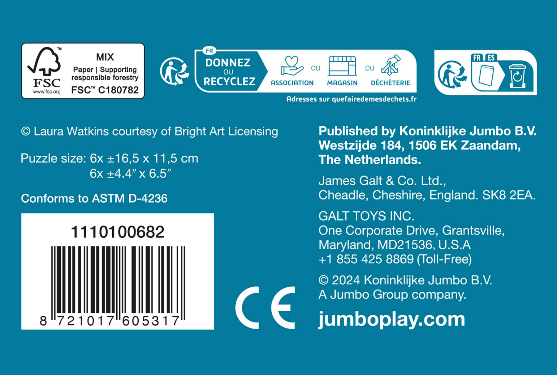 Pieceful mind, Nimm dir Zeit für dich, 6x 54 Teile Puzzle