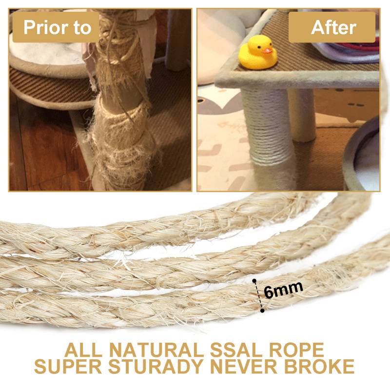 Sisalseil Seile Leine Kratzbaumseil natur Katzenleiter Kratzbaum 5000x0.6cm
