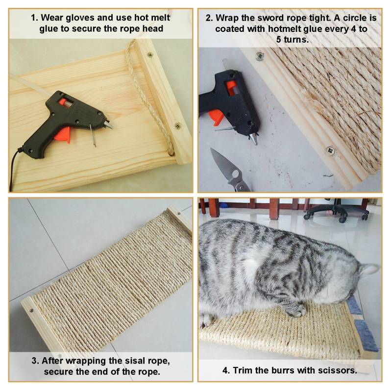 Sisalseil Seile Leine Kratzbaumseil natur Katzenleiter Kratzbaum versch. Längen 6000x0.8CM