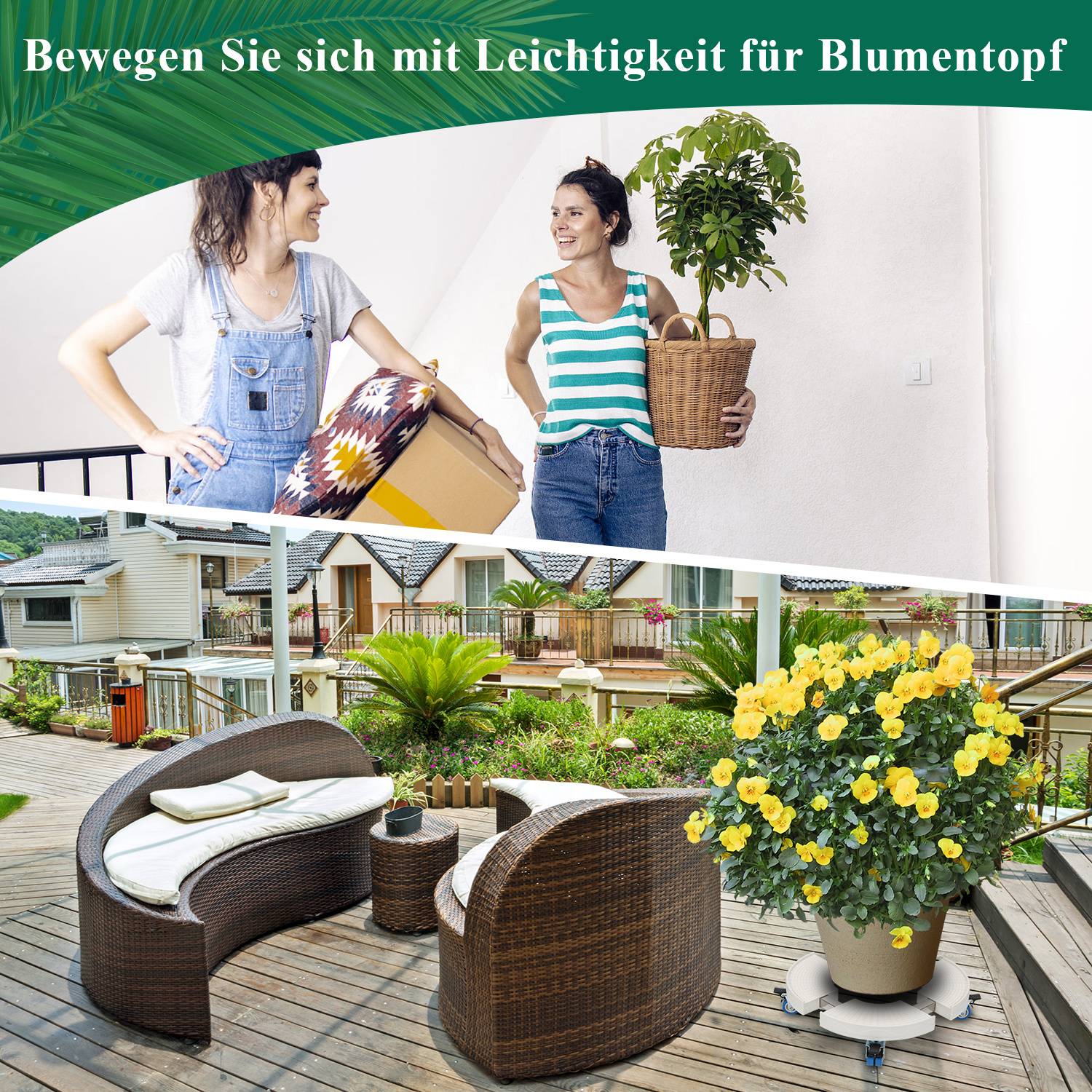 Pflanzenroller Wagner Paletti Buche 38-52 cm bis 200 kg