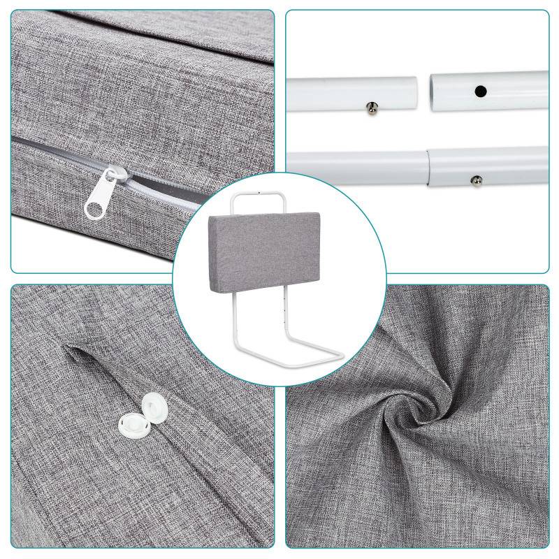 Bettgitter Bettschutzgitter 100cm Rausfallschutz für Kinder Höhenverstellbar Kinderbettgitter für Bett 5-Loch Verstellbare Seitenschutz 2 Stück Gr