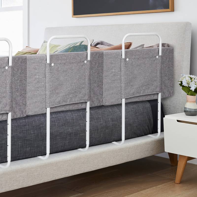 Bettgitter Bettschutzgitter 150cm Rausfallschutz für Kinder Höhenverstellbar Kinderbettgitter für Bett 5-Loch Verstellbare Seitenschutz 3 Stück Gr