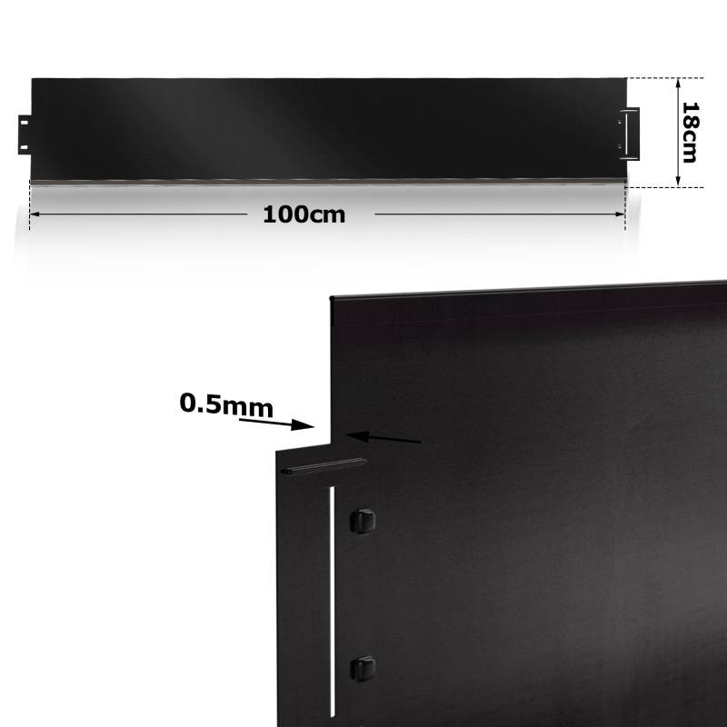 Rasenkante Metall 100 x 18 cm 45m Beeteinfassung Mähkante Verzinkt Wegbegrenzung Beetumrandung Palisade Schwarz