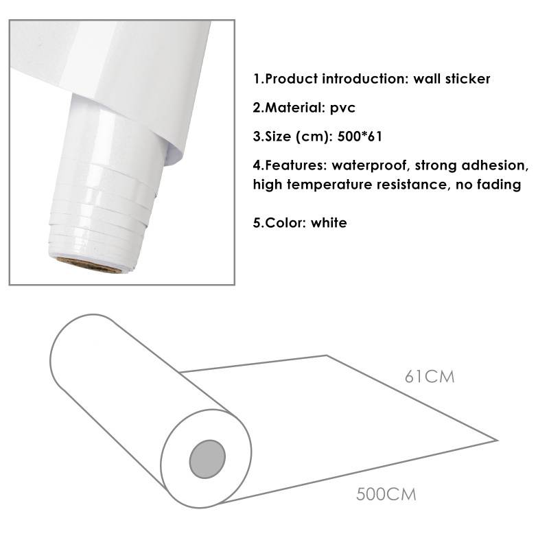 5M Klebefolie Möbelfolie Wandaufkleber Marmor Tür Küche Tapete Schrank Folie Weiß
