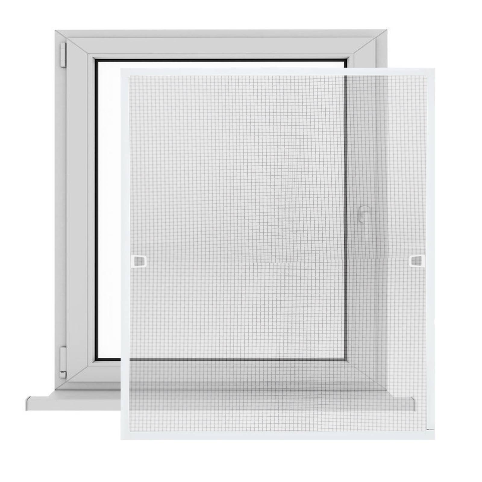 Fliegengitter Insektenschutz Fenster Alurahmen Mückenschutz Insektenschutzgitter Ohne Bohren 100 x 120 CM