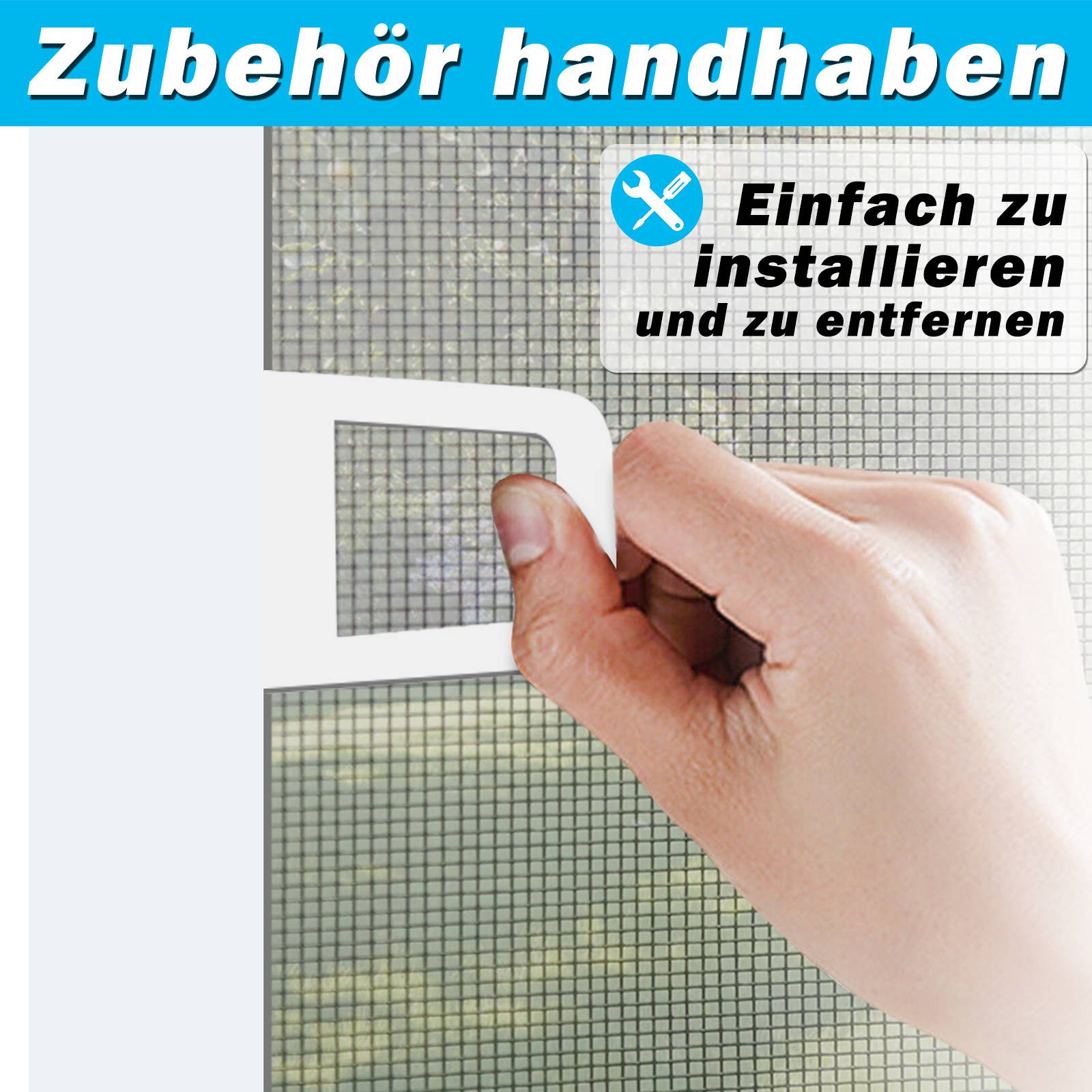 Fliegengitter Insektenschutz Fenster 120 x 140 CM Alurahmen Mückenschutz Insektenschutzgitter Ohne Bohren