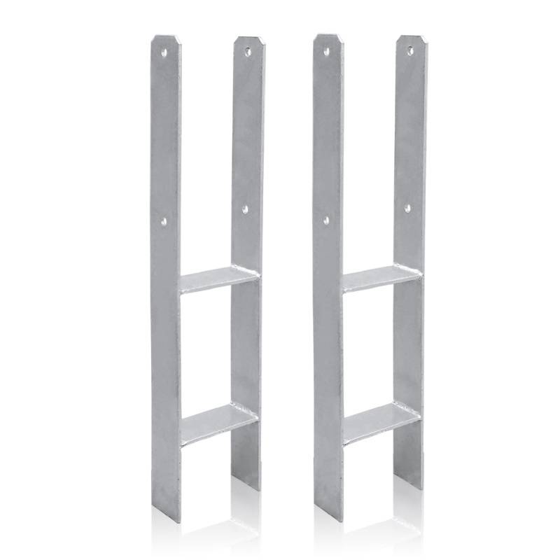 Pfostenanker Pfostenträger H-Anker H-Träger Stütze Zäune Zaun 111mm 2 Stück