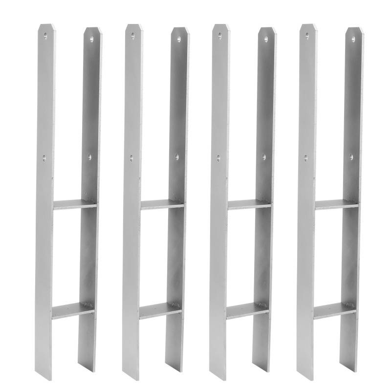H-Pfostenträger Pfostenanker 600mm Länge Langlebig Pfosten H-anker Bereite Vierkantholzpfosten Säulenfußfür Carports Pfahlbauten Wildtürme Zäun