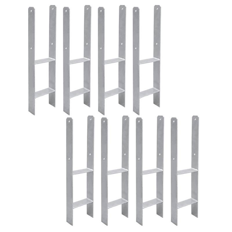 H-Pfostenträger Pfostenanker 600mm Länge Langlebig Pfosten H-anker Bereite Vierkantholzpfosten Säulenfußfür Carports Pfahlbauten Wildtürme Zäun