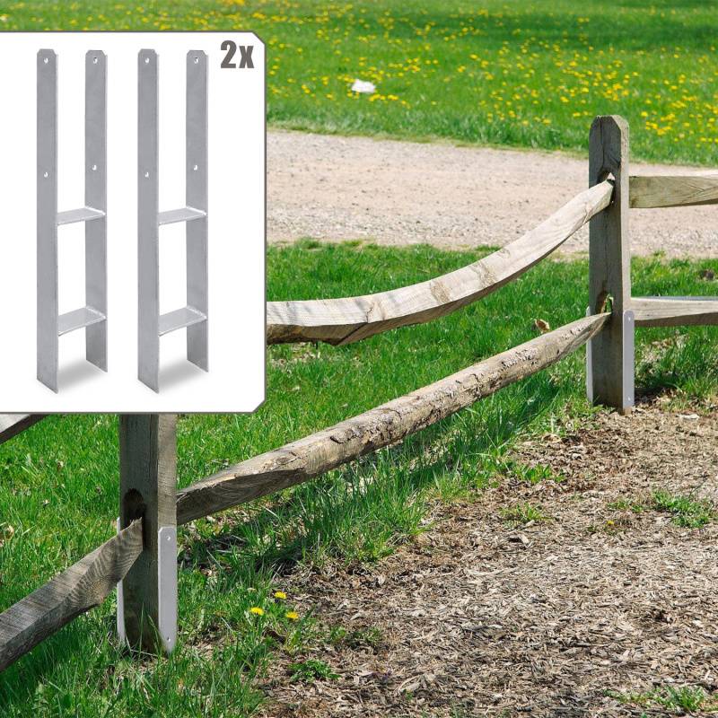 Pfostenanker Bodenhülse Stützenfuß Stütze Pfostenträger 91mm 2 Stück