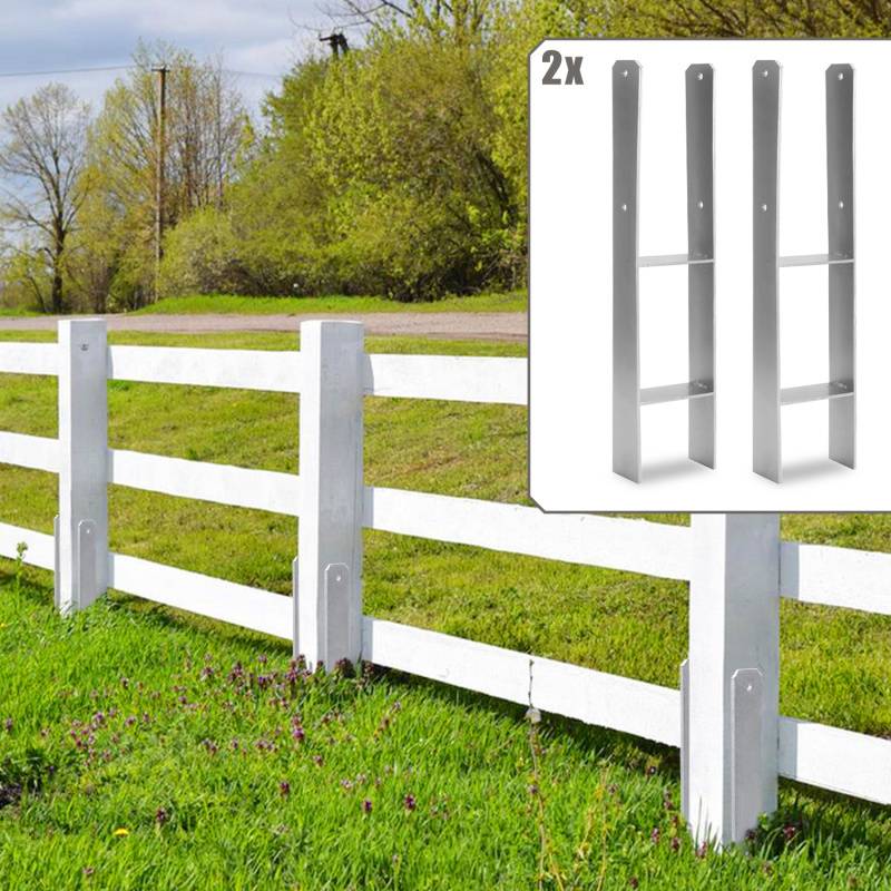 Pfostenanker Bodenhülse Stützenfuß Stütze Pfostenträger 121mm 2 Stück