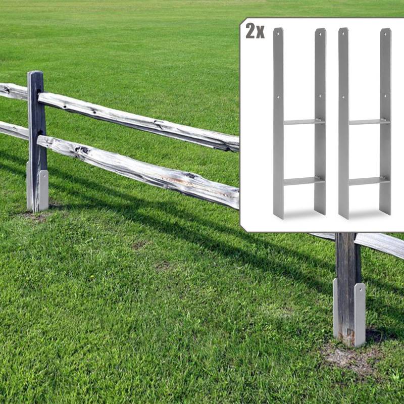 Pfostenanker Bodenhülse Stützenfuß Stütze Pfostenträger 111mm 2 Stück