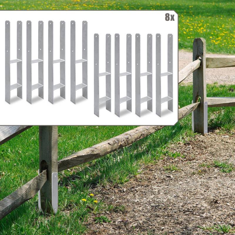 Pfostenanker Bodenhülse Stützenfuß Stütze Pfostenträger 91mm 8 Stück