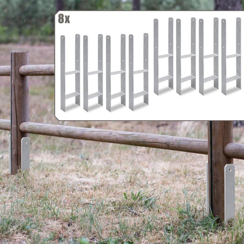 Pfostenanker Bodenhülse Stützenfuß Stütze Pfostenträger 141mm 8 Stück