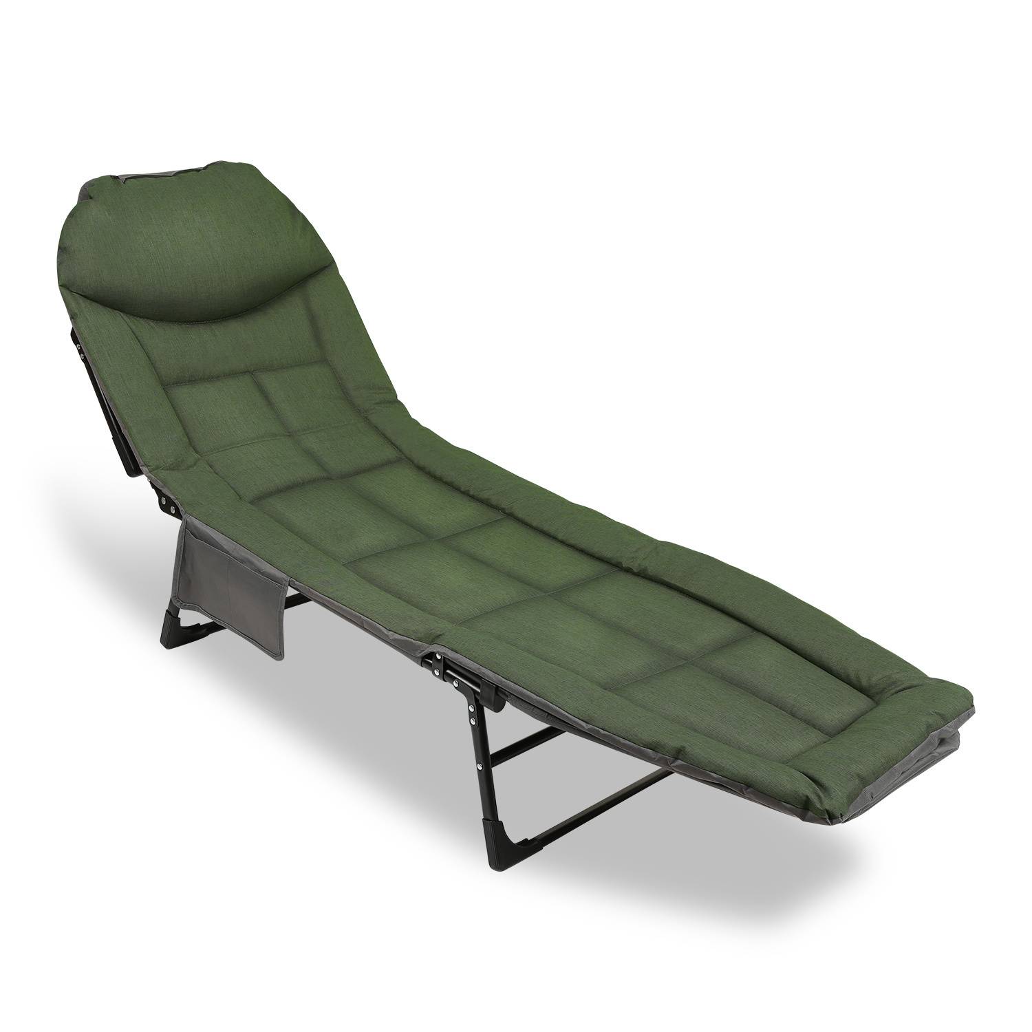 Karpfenliege Angelliege XXL 195 x 65 x 32 cm Klappbare und stabile Bedchair Liege Feldbett 6 Bein