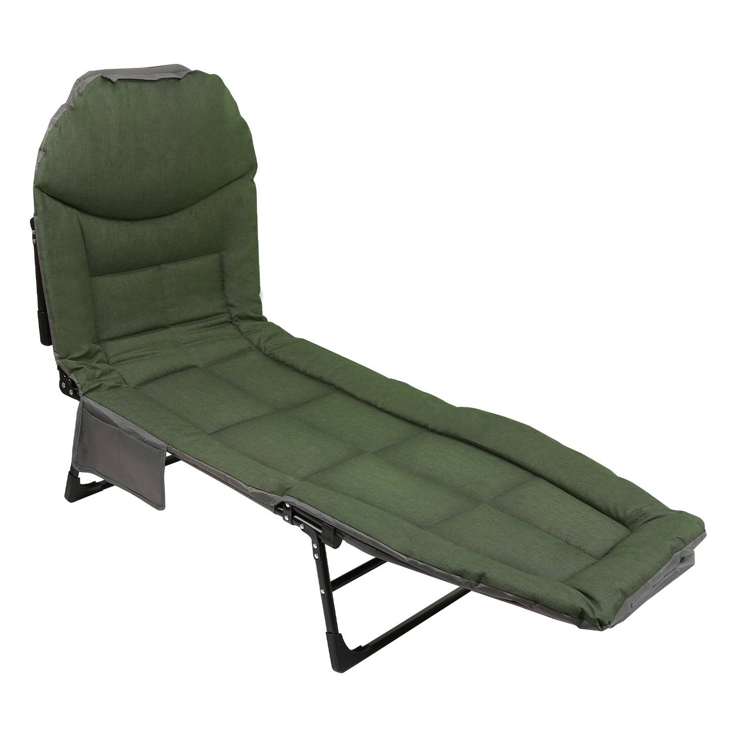 Karpfenliege Bedchair Angelliege Feldbett Campingliege Klappbar mit Aufbewahrungstasche XXL 195 x 65 x 32 cm