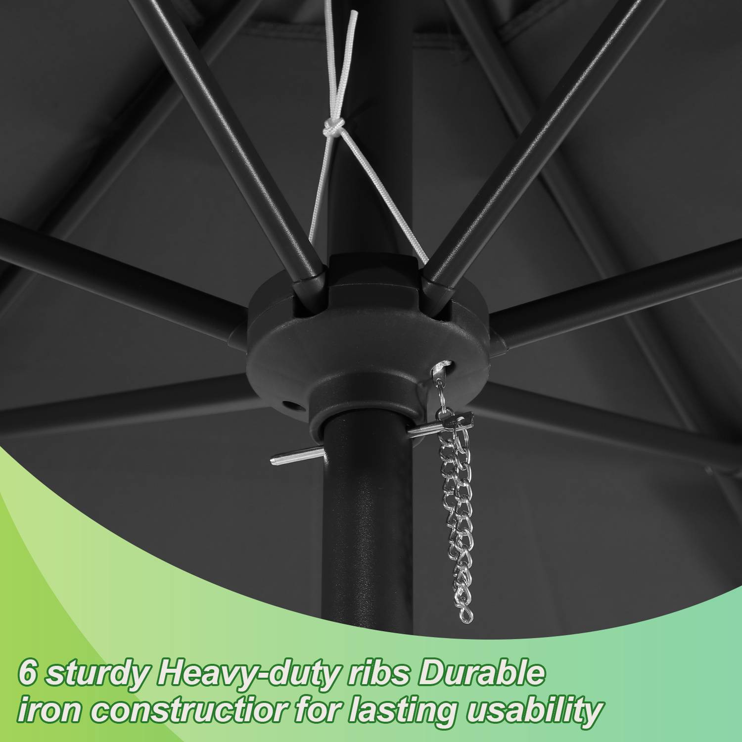 Sonnenschirm 2.7m Grau Balkon Strandschirm, Ampelschirm, Gartenschirm, Marktschirm, Terrassenschirm mit Schutzhülle Sonnenschutz UV30+