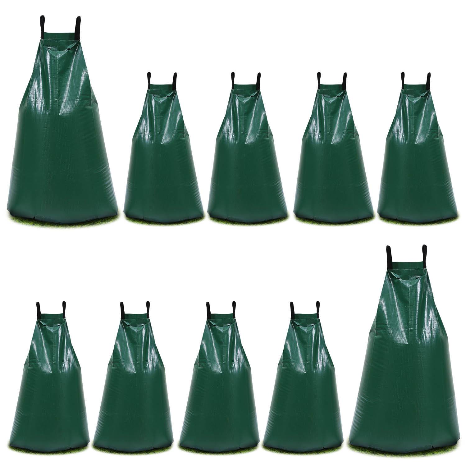 treebag 10 Stück Bewässerungssack 75L Bewässerungsbeutel Wassersack für Bäume Grün