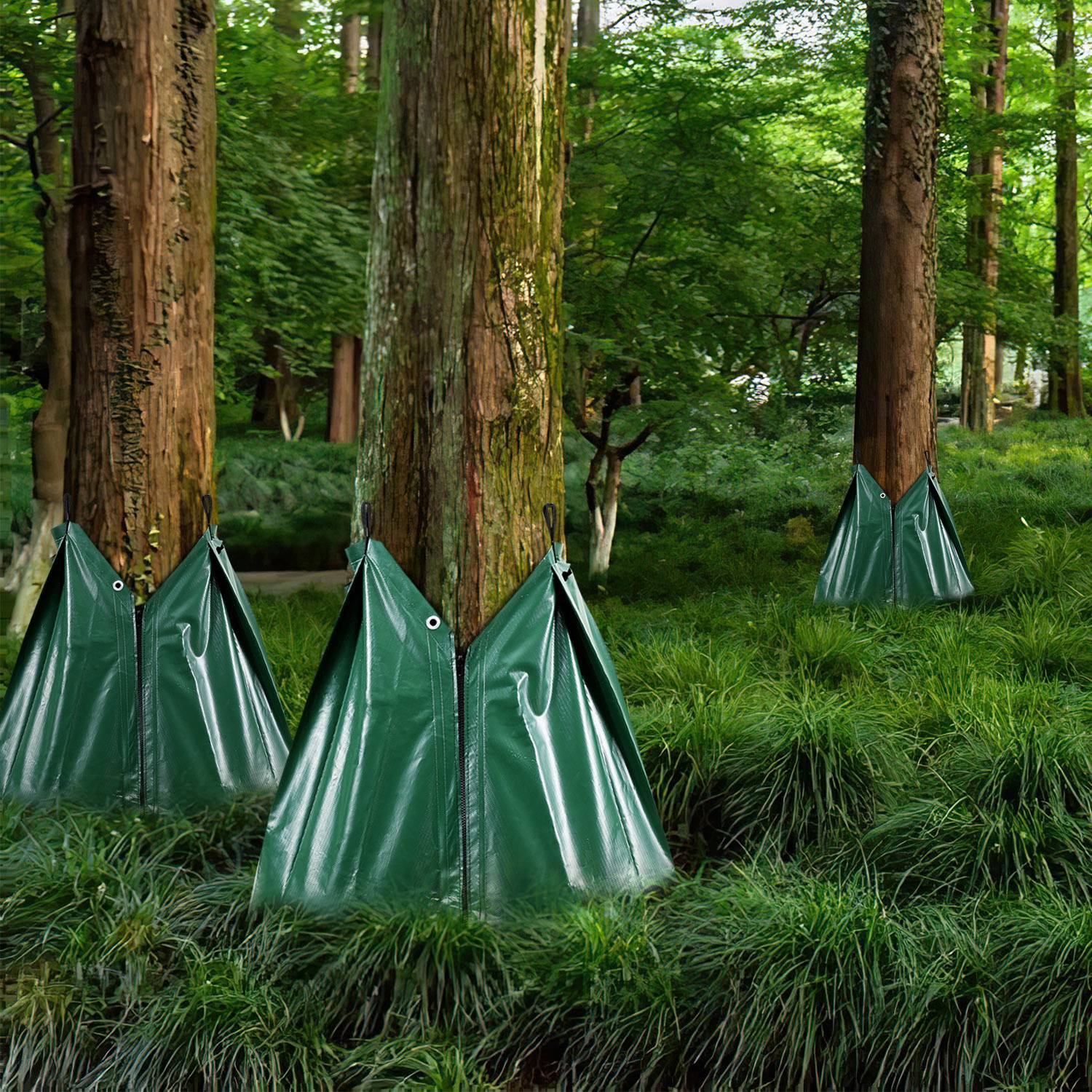 20x Säcke für Baumbewässerung 75 Liter Bewässerungsbeutel Baumsäcke Bewässerung Grün Baumbewässerung Baum