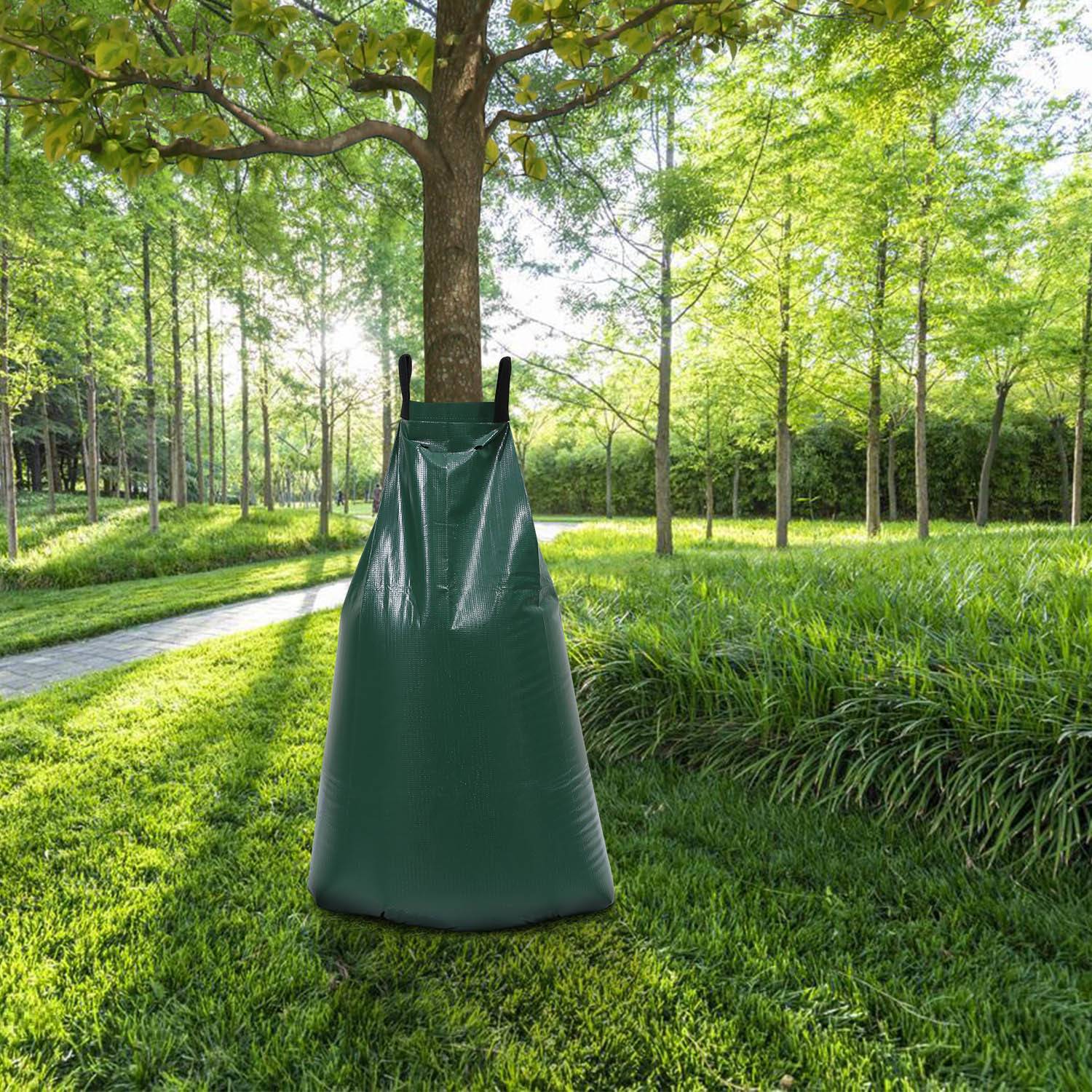 Bewässerungsbeutel 20x Säcke für Baumbewässerung 75 Liter Baumsäcke Bewässerung Grün Baumbewässerung Baum