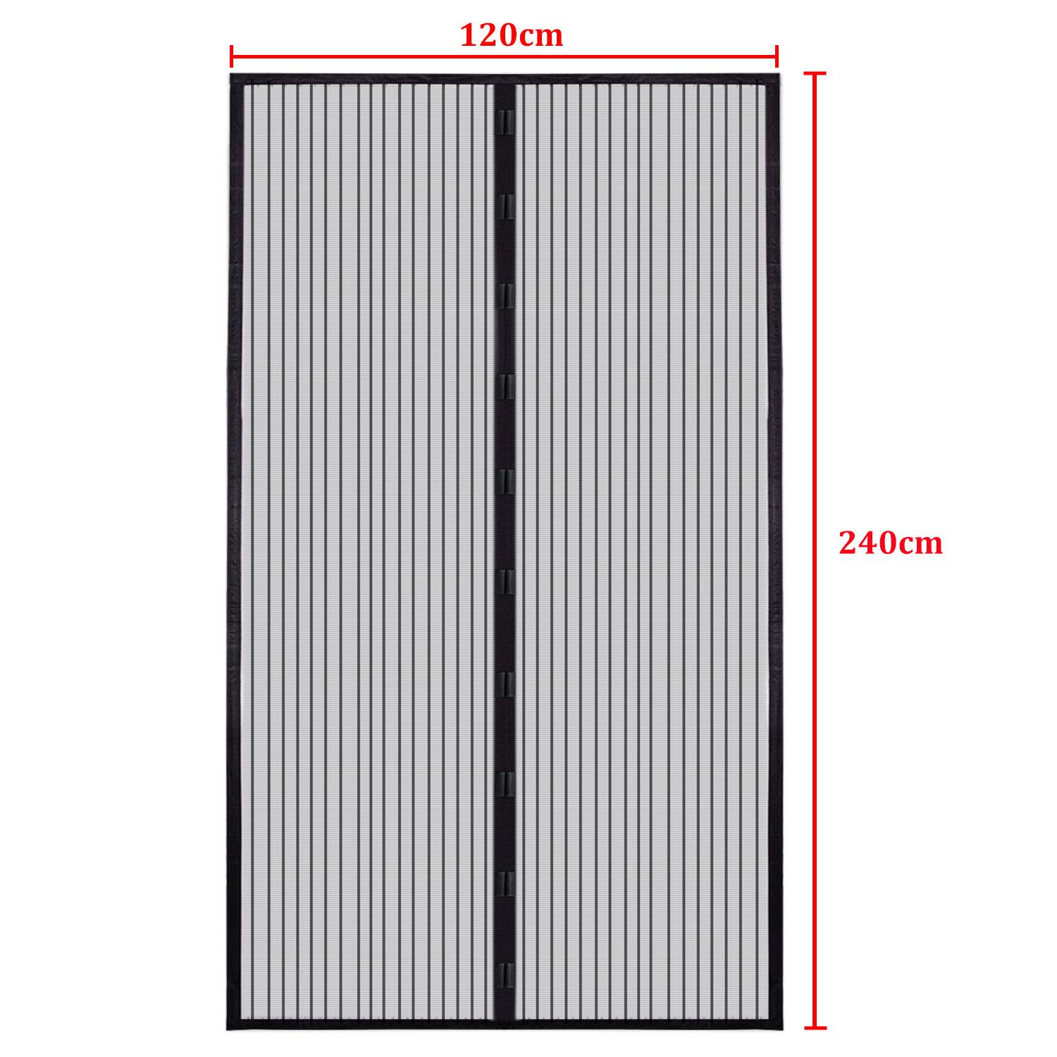 Magnet Fliegengitter Tür 120 x 240 cm Insektenschutz Balkontür Fliegenvorhang Mückenschutz Magnetvorhang Ohne Bohren