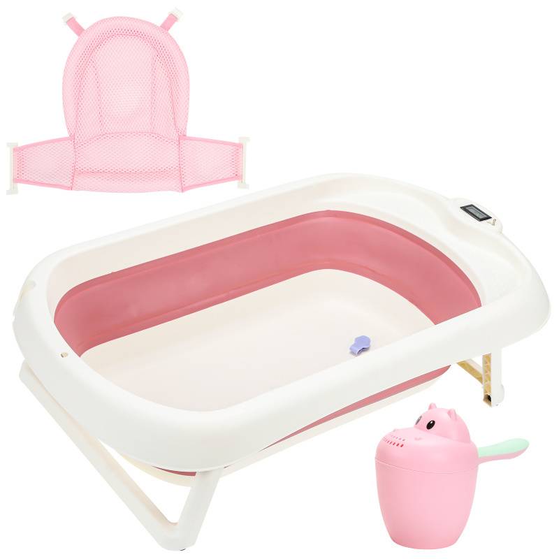 Baby Badewanne Babywanne Rutschfest mit Sicherheitsnetz 3 in 1 mit Abfluss Wanne Tragbare