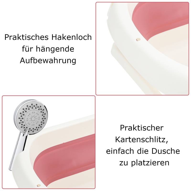 Baby Badewanne Babywanne Rutschfest mit Sicherheitsnetz 3 in 1 mit Abfluss Wanne Tragbare