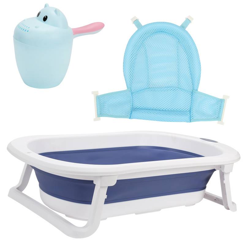 Babybadewanne Baby Badewanne Faltbar mit BadeSicherheitsnetz Sicher für Baby - Babybadewanne Neugeborene