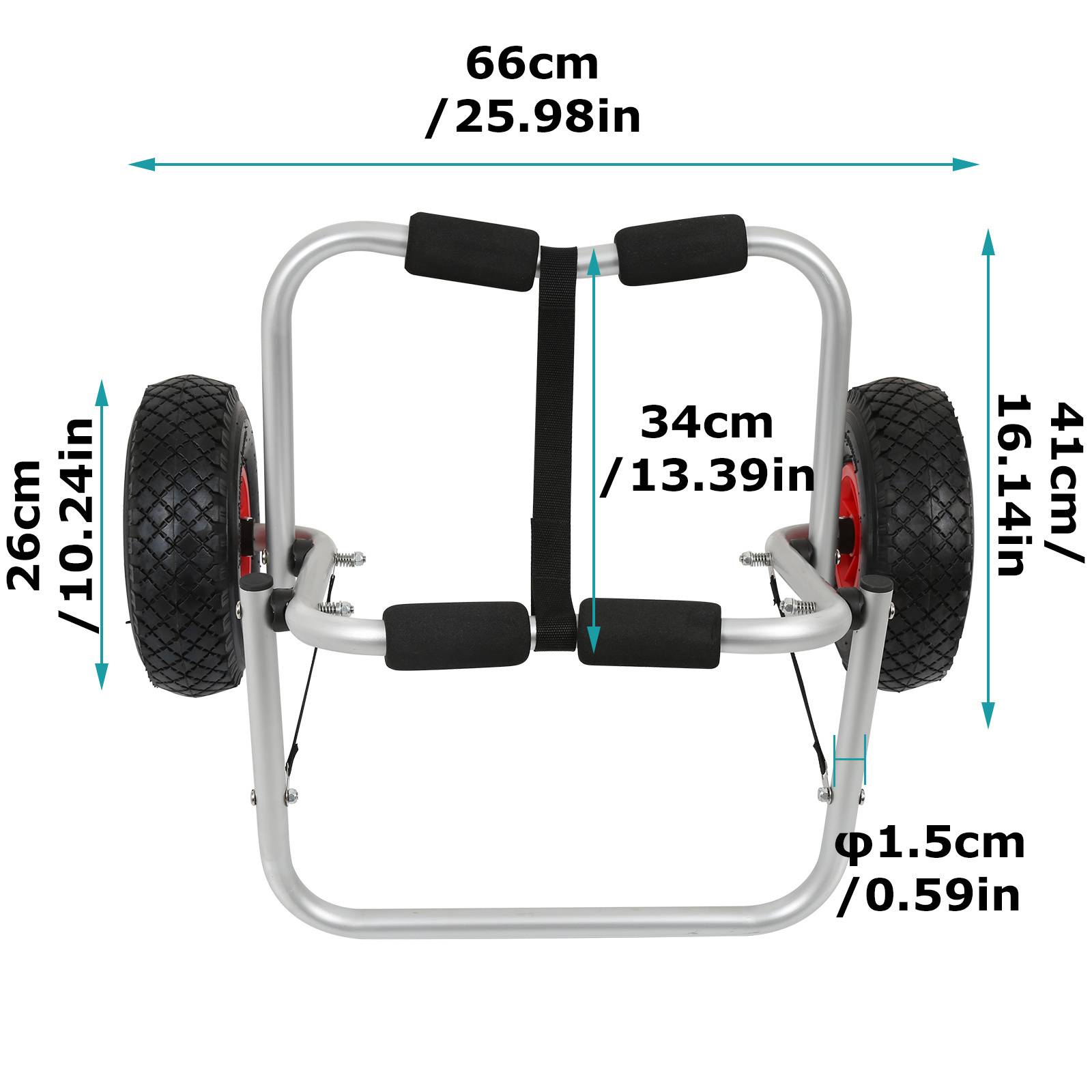 Kajakwagen Kanuwagen Bootswagen Transportwagen Trolley Surfwagen Faltbar Bootstrailer 75kg