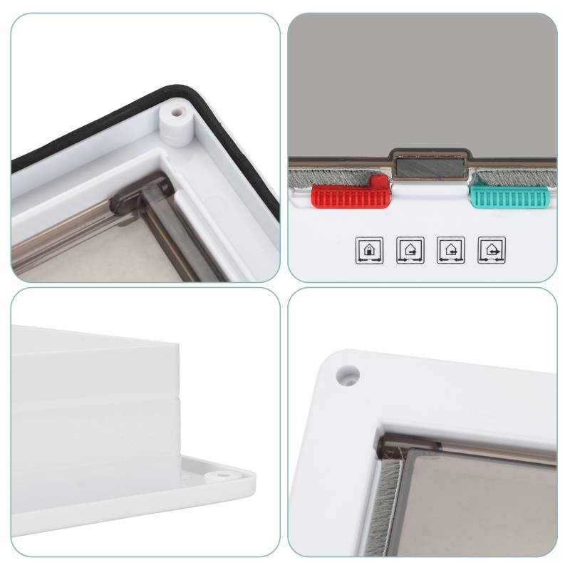 Katzenklappe Eingangskontrolle System Hundeklappe Cat Door 4-Wege ABS 19.2*20cm