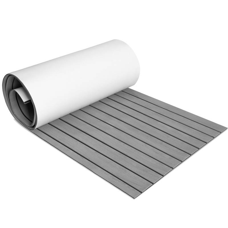 Bodenbelag Matte Teak Decking Marine Boot Bodenbelag Eva-Schaum Anti-Rutsch, für Boote Yacht Marine Bodenbelag ,1pcs 240x90cm Streifen (Grau)