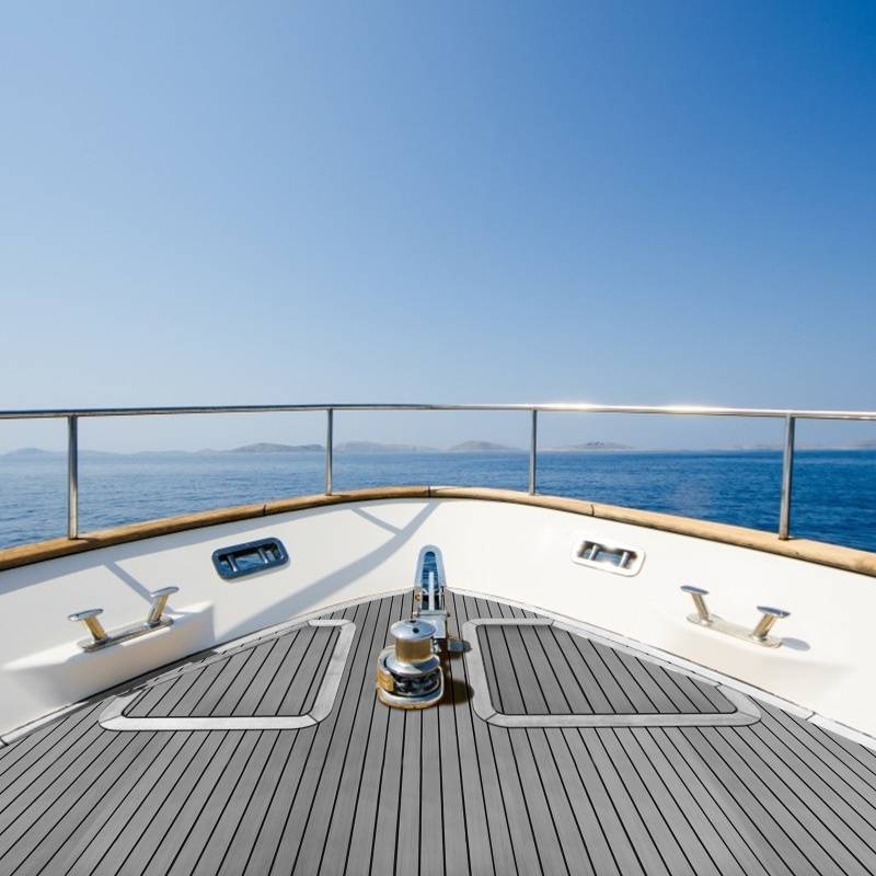Bodenbelag Matte Teak Decking Marine Boot Bodenbelag Eva-Schaum Anti-Rutsch, für Boote Yacht Marine Bodenbelag ,1pcs 240x90cm Streifen (Grau)