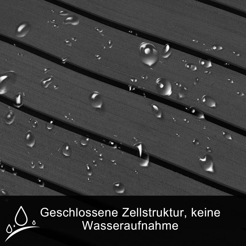 Bodenbelag Matte Teak Decking Marine Boot Bodenbelag Eva-Schaum Anti-Rutsch, für Boote Yacht Marine Bodenbelag ,1pcs 240x90cm Streifen (Dunkelgrau)