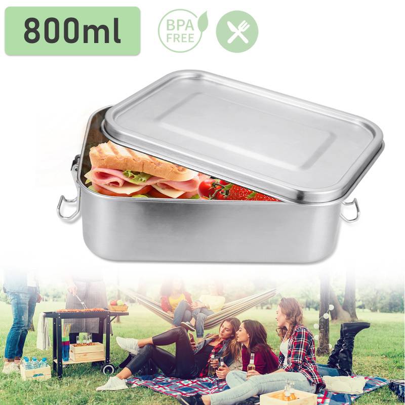 800ml Brotdose ohne Plastik BPA frei brotdose edelstahl Edelstahl Lunchbox