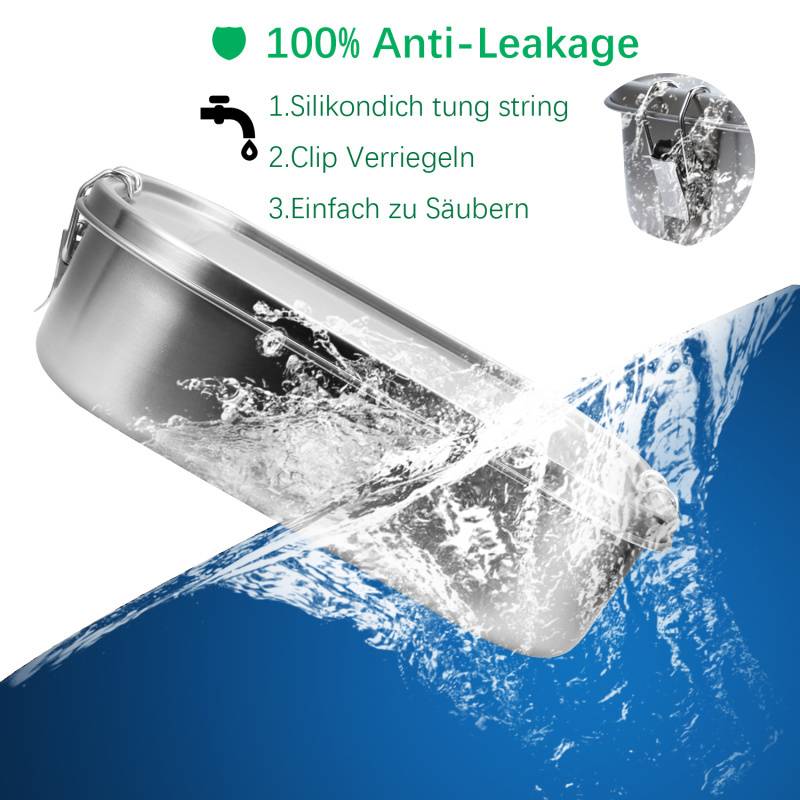 1400ml Brotdose ohne Plastik BPA frei brotdose edelstahl Edelstahl Lunchbox