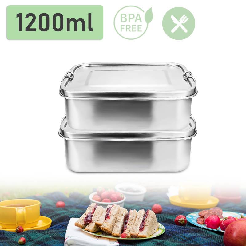 1200ml Brotdose ohne Plastik BPA frei brotdose edelstahl Edelstahl Lunchbox