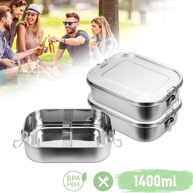 1400ml Brotdose ohne Plastik BPA frei brotdose edelstahl Edelstahl Lunchbox