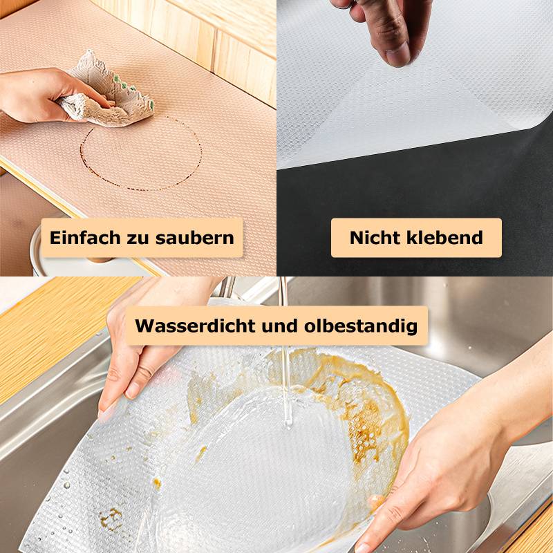 3× Schubladenmatte（150 x 50 cm ）Transparente Antirutschmatte - Zuschneidbar