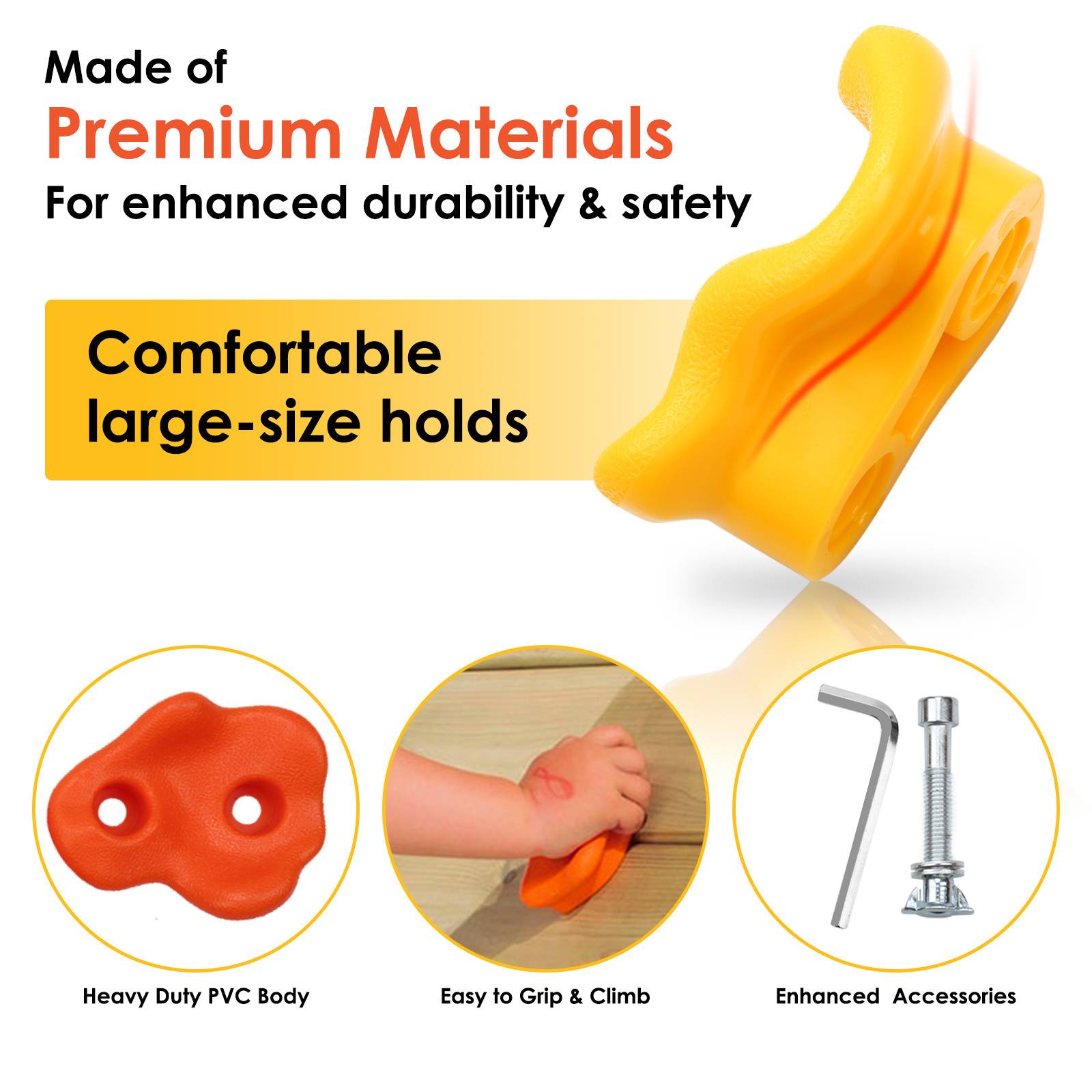 Klettergriffe Klettersteine bis 200 kg für Spielturm Farbigen Outdoor 20X