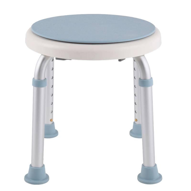 Duschhocker Badhocker Höhenverstellbar Duschstuhl bis 136kg Badsitz Anti-Rutsch 360°Drehbarer Rund
