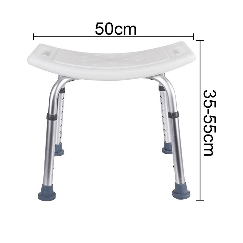 Duschhocker Badhocker Höhenverstellbar Duschstuhl bis 136kg Badsitz Anti-Rutsch Perforiert Quadrat